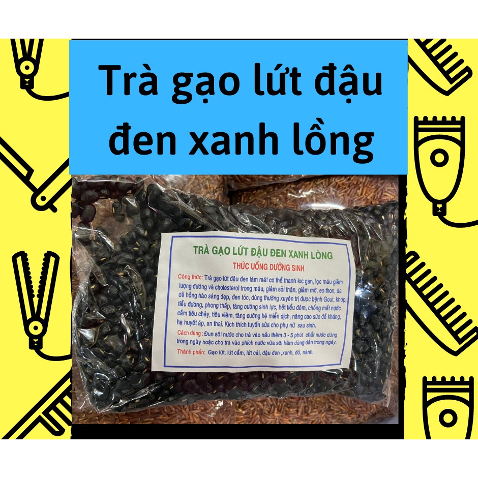 TRÀ GẠO LỨT ĐẬU ĐEN XANH LÒNG RANG ( túi 500g )