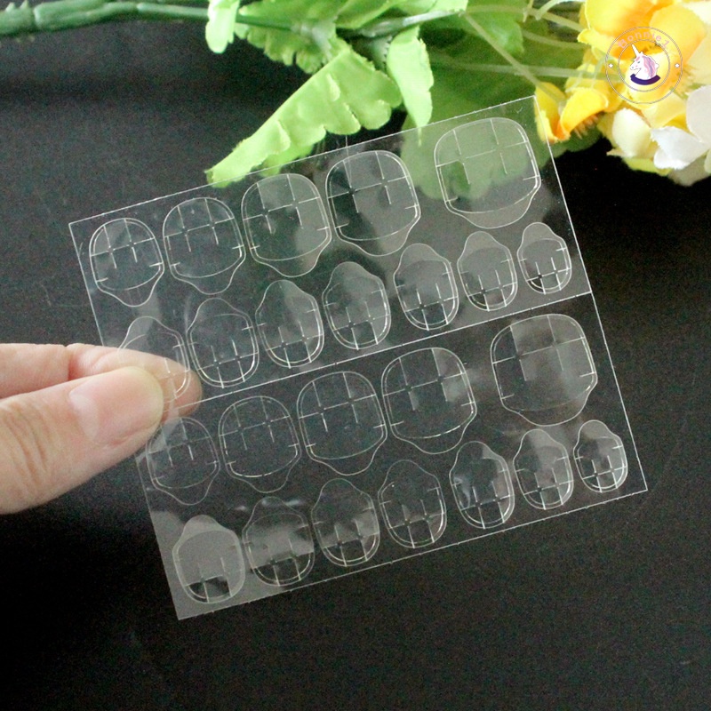 Miếng Dán Trang Trí Móng Tay Trong Suốt Hai Mặt Chống Thấm Nước