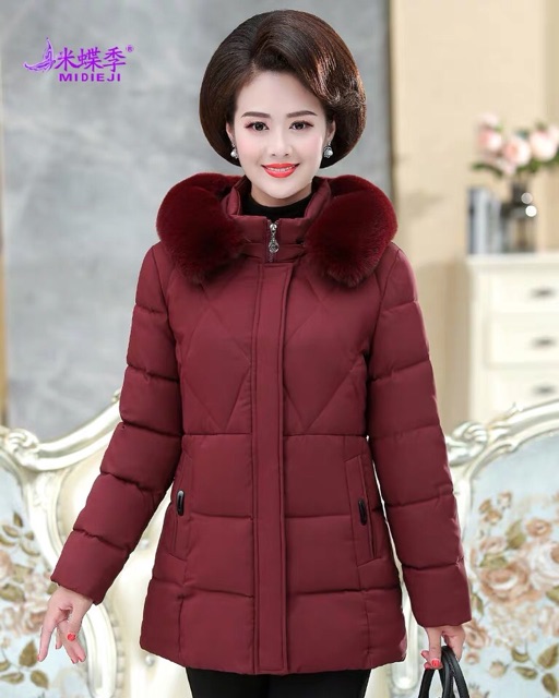 ORDER - Áo phao trung niên cổ lông