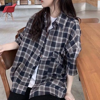 [ORDER] Áo sơ mi kẻ caro dáng dài (có ảnh thật)
