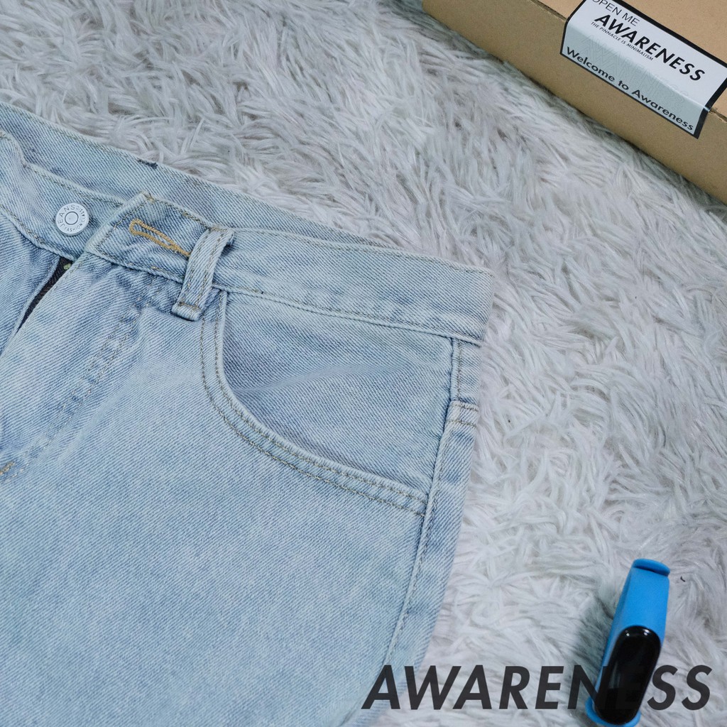 Quần Jean Xanh Baggy Nam Hàn Quốc - Phong cách dễ phối đồ - Quần Jean ống rộng - awareness | BigBuy360 - bigbuy360.vn