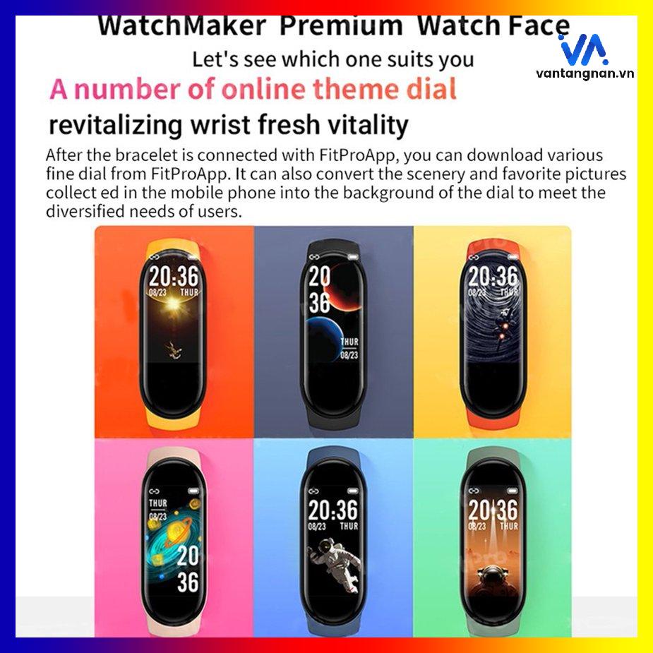 Đồng hồ vòng tay thể thao thông minh M6, Chống nước IP67, theo dõi sức khỏe, đo quãng đường, bước chân xiaomi