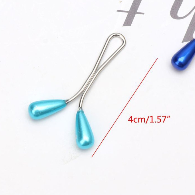 Bộ 12 Ghim Cài Khăn Choàng / Khăn Trùm Đầu Đính Ngọc Trai Giả Hình Giọt Nước Kiểu Đạo Hồi