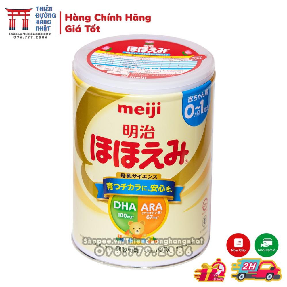 Sữa bột Meiji lon, sữa công thức pha sẵn cho bé Nhật Bản 800g