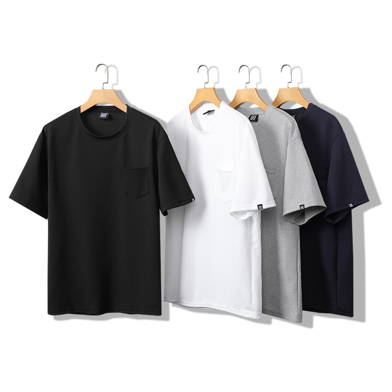 Áo thun Unisex Basic Tee phông trơn nam nữ tay lỡ oversize Vải Waffle | BigBuy360 - bigbuy360.vn