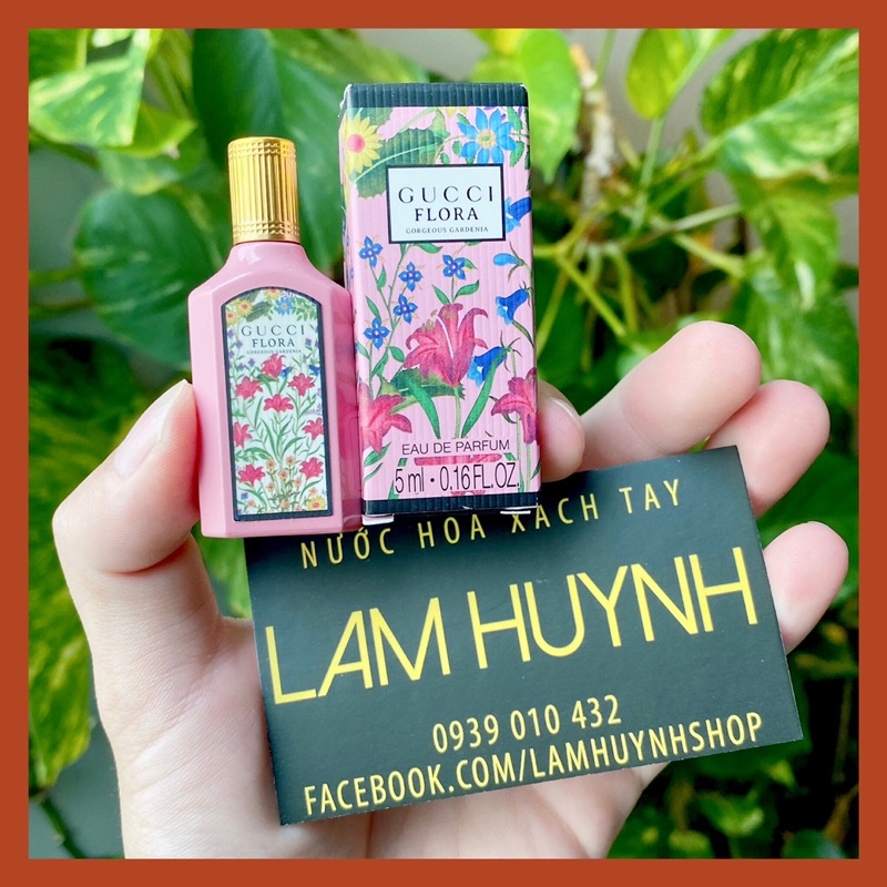Nước hoa mini GUCCI FLORA GORGEOUS GARDENIA Hồng 5ml