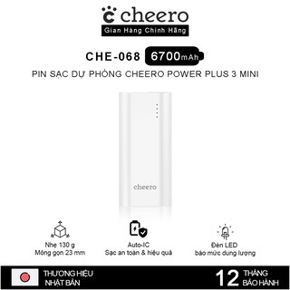 Sạc dự phòng Cheero Power Plus 3 mini CHE-068 6700mAh
