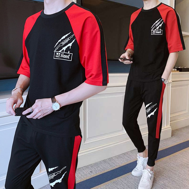 Bộ Quần Áo Thun Nam Thể Thao Ngắn Tay Kết Hợp Quần Dài Họa Tiết Vết Cào Cá Tính SEPTEMBERGIRL1989 SET NAM 90000109 | BigBuy360 - bigbuy360.vn