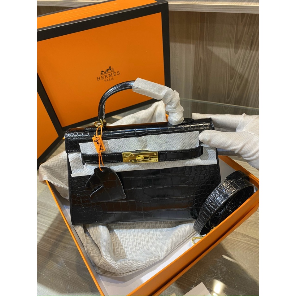 Túi xách nữ Hermes kelly da rắn size 22cm