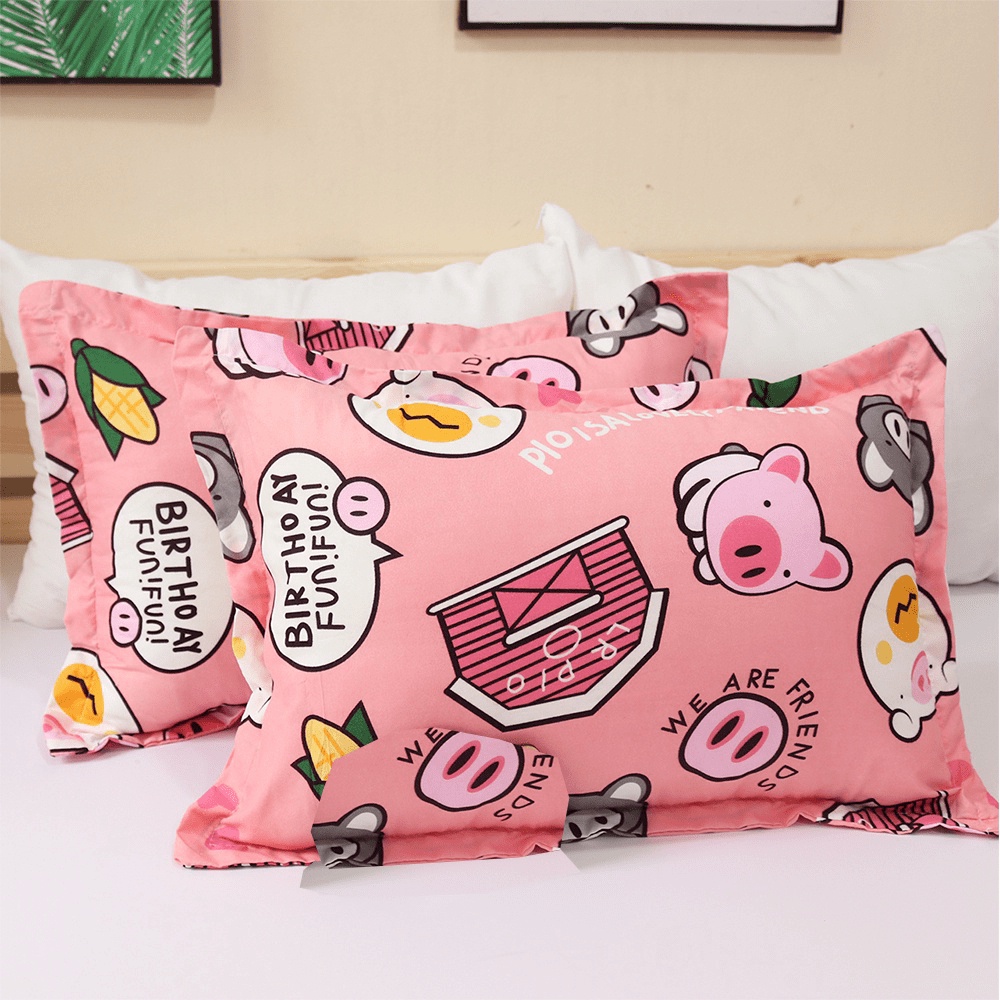 Bộ Vỏ Gối Nằm Sunzin Kích thước 45x65cm - Chất Liệu Cotton Poly - Mềm mịn thoáng mát