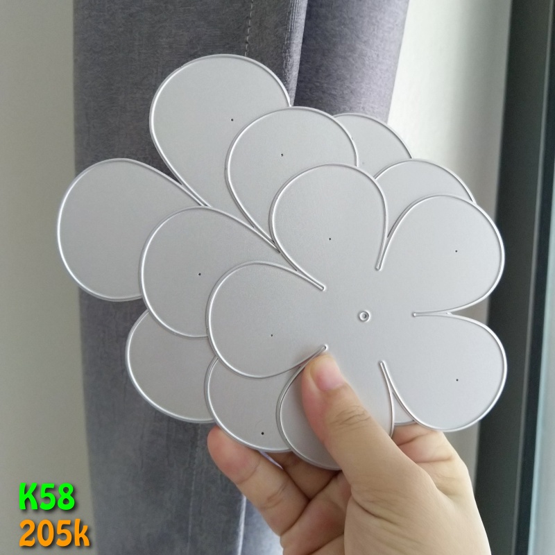 K58 - Khuôn Kim Loại Cắt Hoa Hồng 5 Cánh