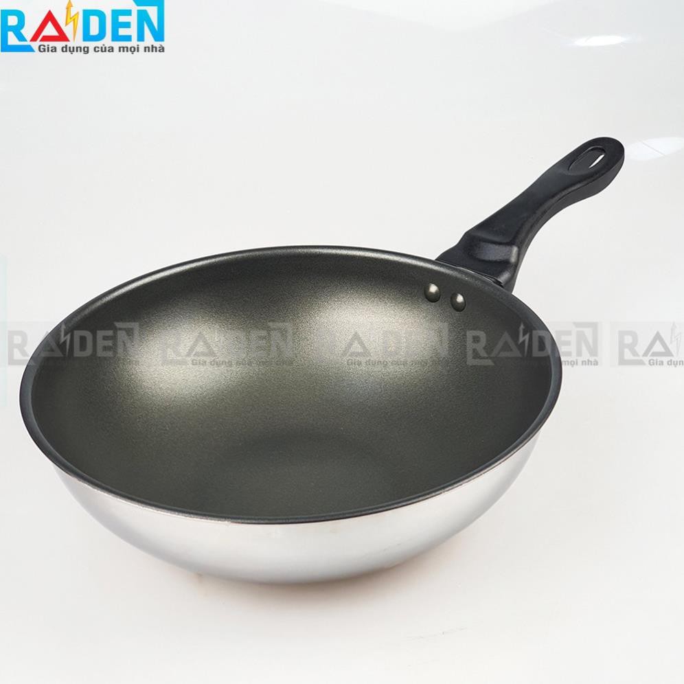 Chảo từ sâu lòng inox 3 đáy size 28 cm Happycook