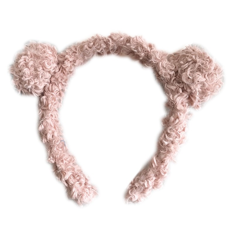 Cài tóc tai gấu chất liệu lông nhung màu kẹp dễ thương cho nữ