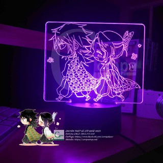 [ẢNH SHOP TỰ CHỤP] Đèn Ngủ Kimetsu No Yaiba Tomioka Giyuu x Kochou Shinobu AKNY9903 16 MÀU TÙY CHỈNH COMPASHOP