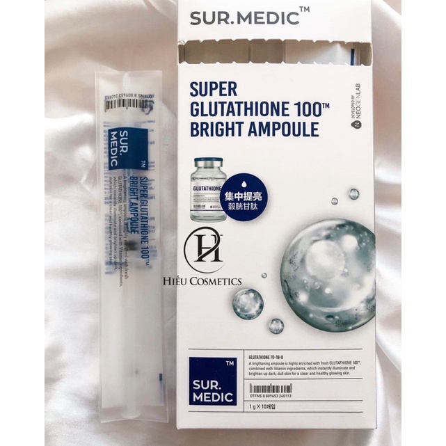 Tinh Chất Truyền Trắng Tế Bào Gốc SUR.MEDIC Super Glutathione 100 Bright Ampoule
