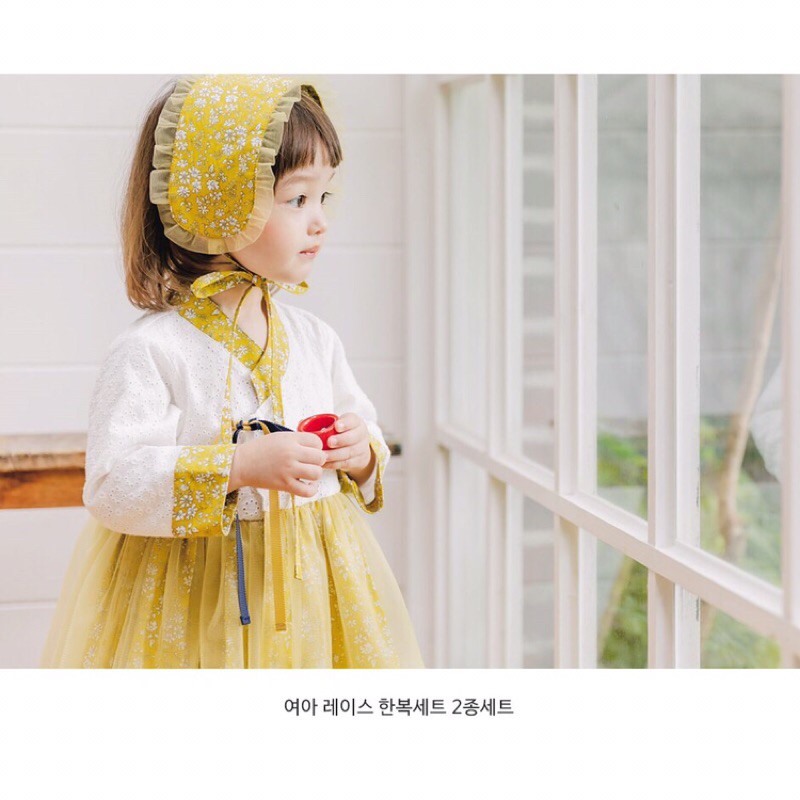 Set váy hanbok Bebezoo hiện đại kèm băng đô