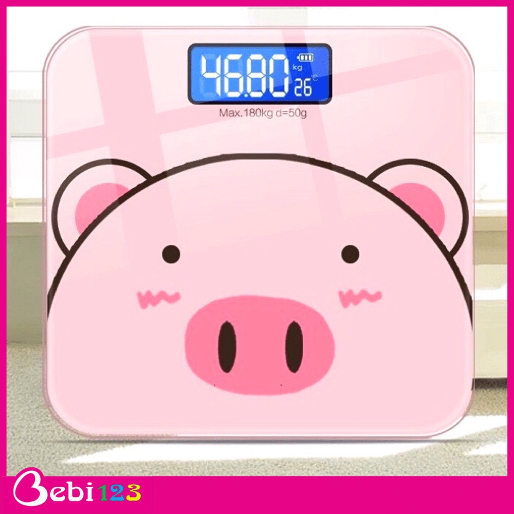 Cân điện tử, cân sức khoẻ hình Gấu Lotso, Heo &amp; Ong chạy pin cho gia đình