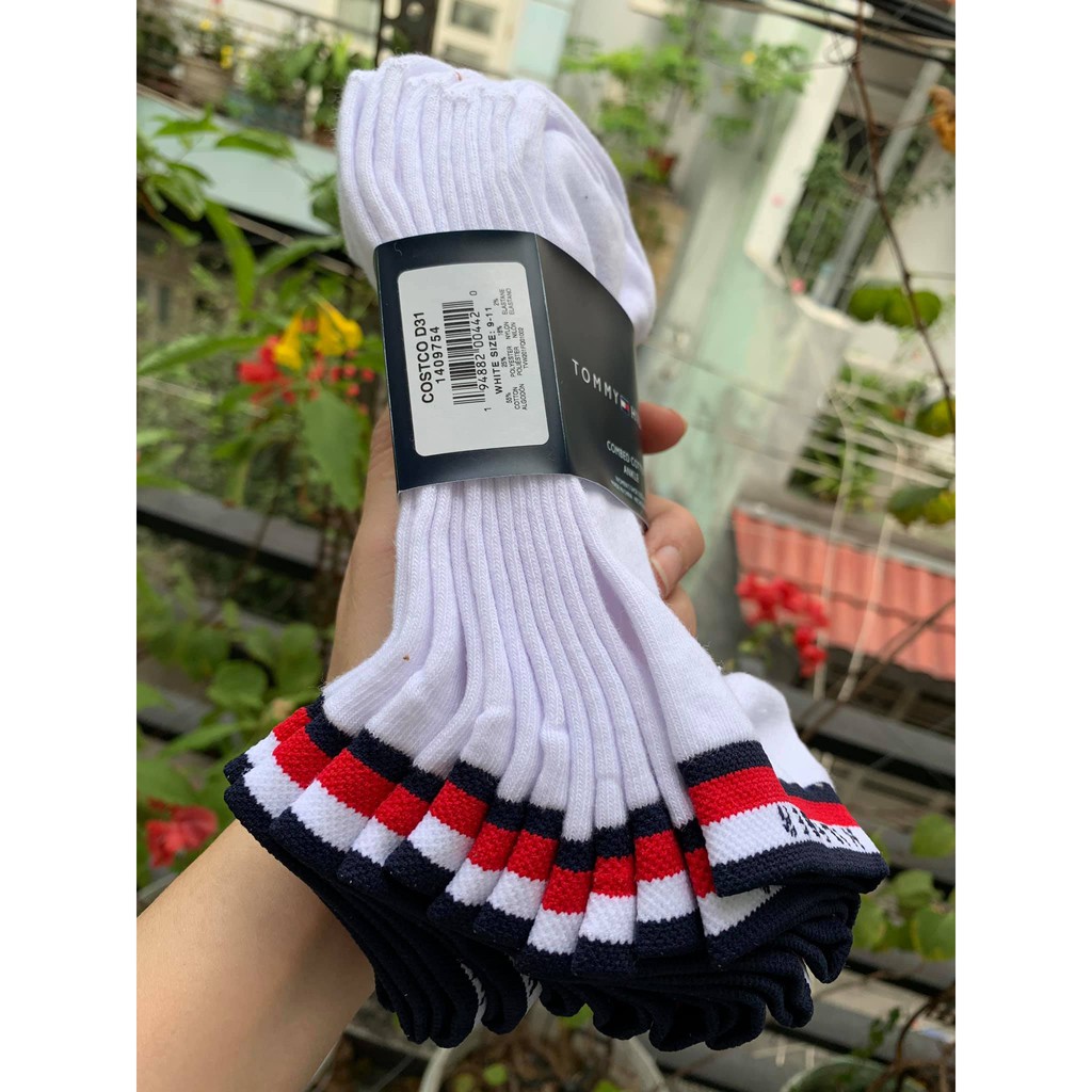 SET 6 ĐÔI TẤT TRẮNG TOMMY HILFIGER MÀU TRẮNG