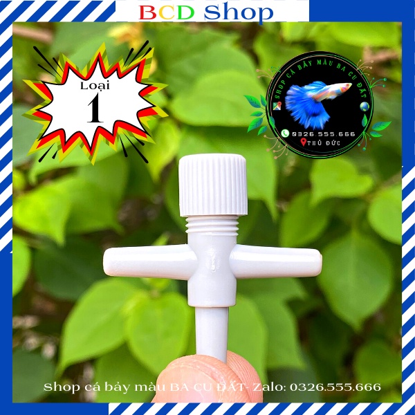 Van khóa chỉnh khí oxi ngã 3 ( chữ T ), góc vuông ( Chữ L ) dành cho cá cảnh - loại tốt nhập khẩu