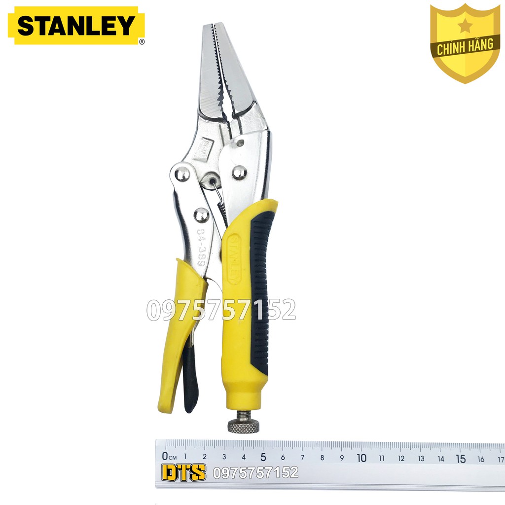 Kìm chết mỏ nhọn cao cấp Stanley 228mm, thép siêu cứng Cr-Mo chịu lực mạnh, tay cầm bọc nhựa cao su nguyên khối