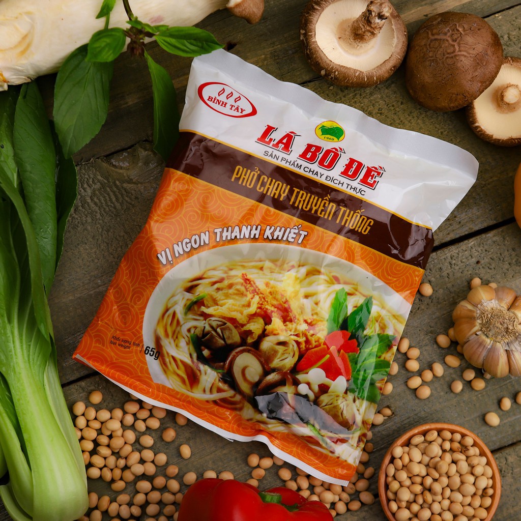 Phở chay truyền thống Lá Bồ Đề  (30 gói/thùng) - Vietnamese Pho Mushroom & Vegetable Flavor