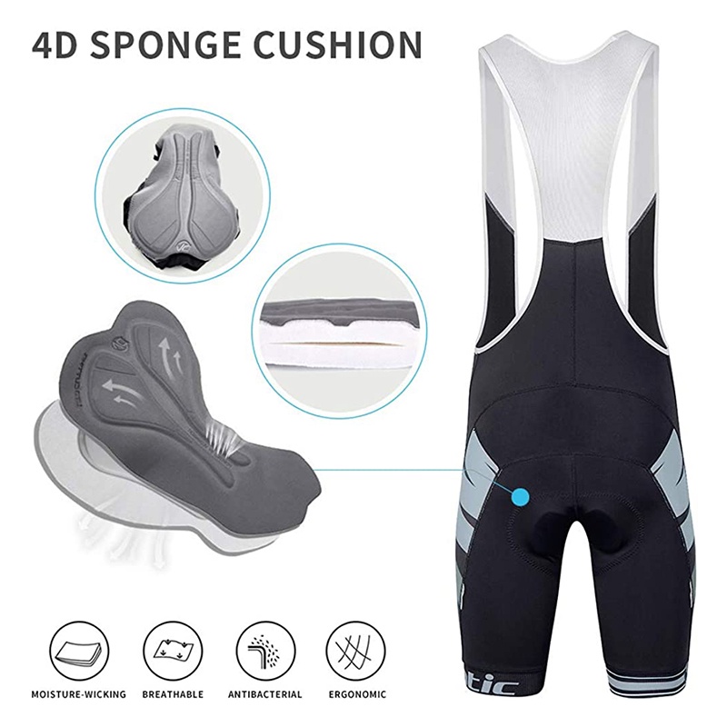 Santic Nam Bộ Đồ Đạp Xe Đạp Xe Jersey Yếm Quần Short MTB Xe Đạp Quần Áo Xe Đạp Jersey Bộ Nam K20MT146