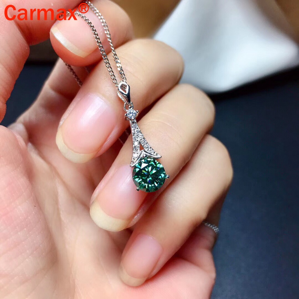 Bông Tai Hình Tháp Moissanite Đính Đá Toàn Diện