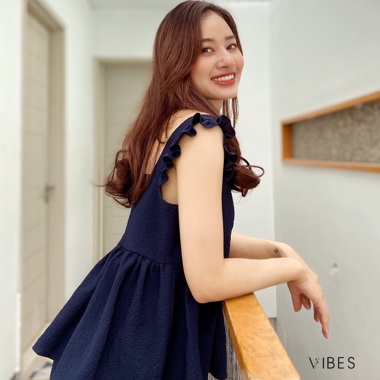 VIBES Đồ Bộ 2 Dây Mặc Nhà Mina Navy Straps Set | BigBuy360 - bigbuy360.vn