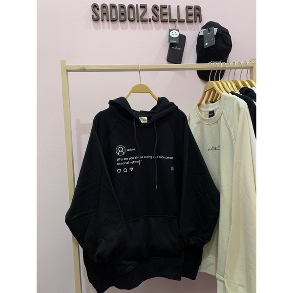 Áo Hoodie SADBOIZ Sadtagram ❄️Tặng túi tote chính hãng 0d  hàng có sẵn