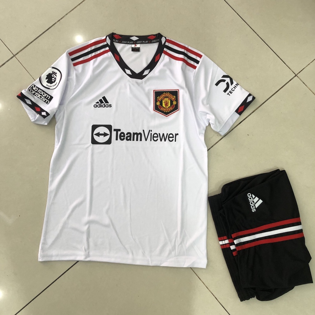 Bộ quần áo đá banh CLB MU Trắng sân khách 2023 FLG Noroom
