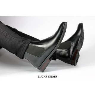 Giày Chelsea Boot Leman da thật nguyên miếng