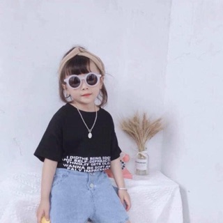 Sét quần cạp cao kèm áo crotop cho bé siêu cá tính