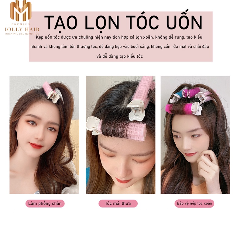 Kẹp phồng chân tóc mái tự dính, uốn mái thưa Hàn Quốc Mollyhair