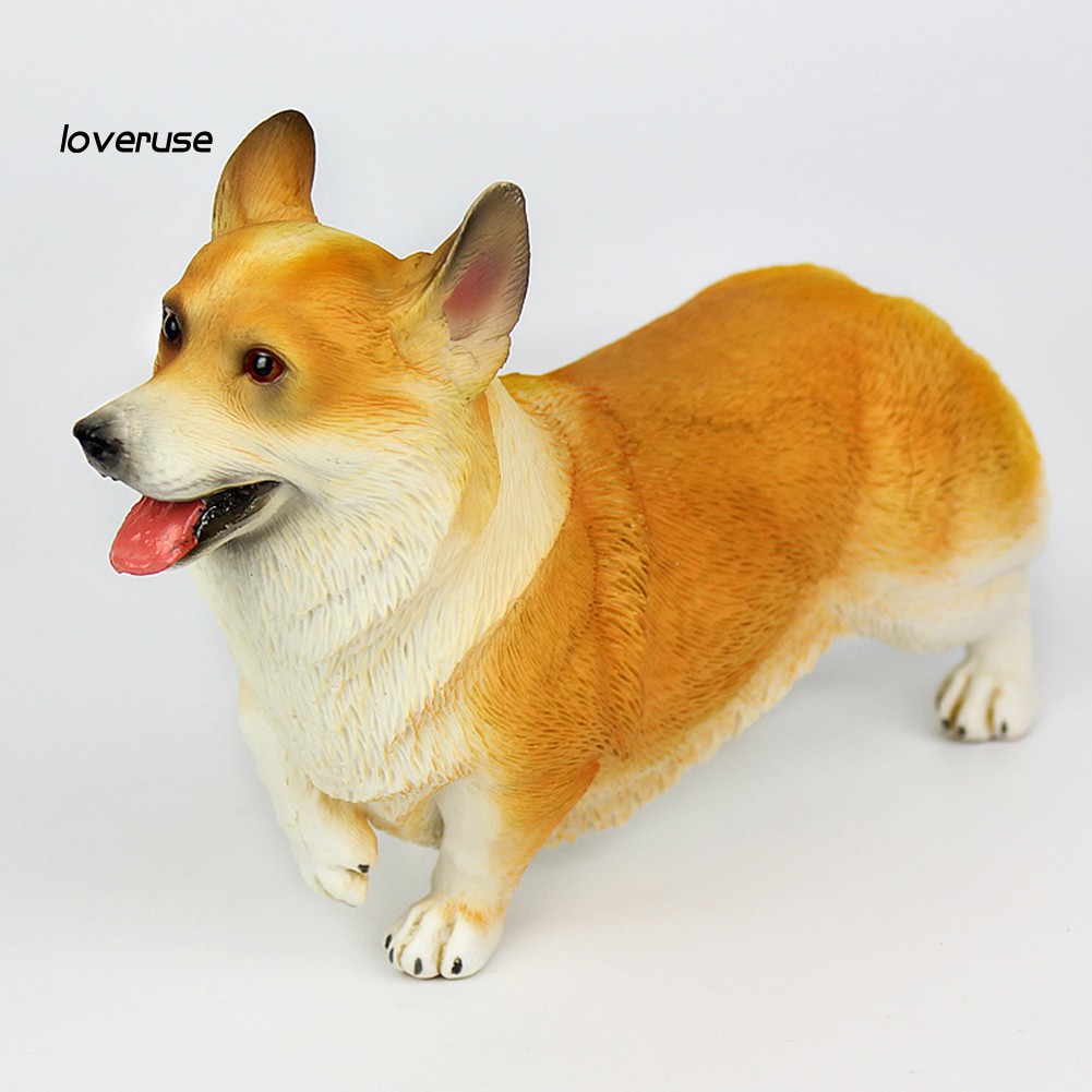 Mô Hình Chú Chó Corgi Bằng Pvc Trang Trí