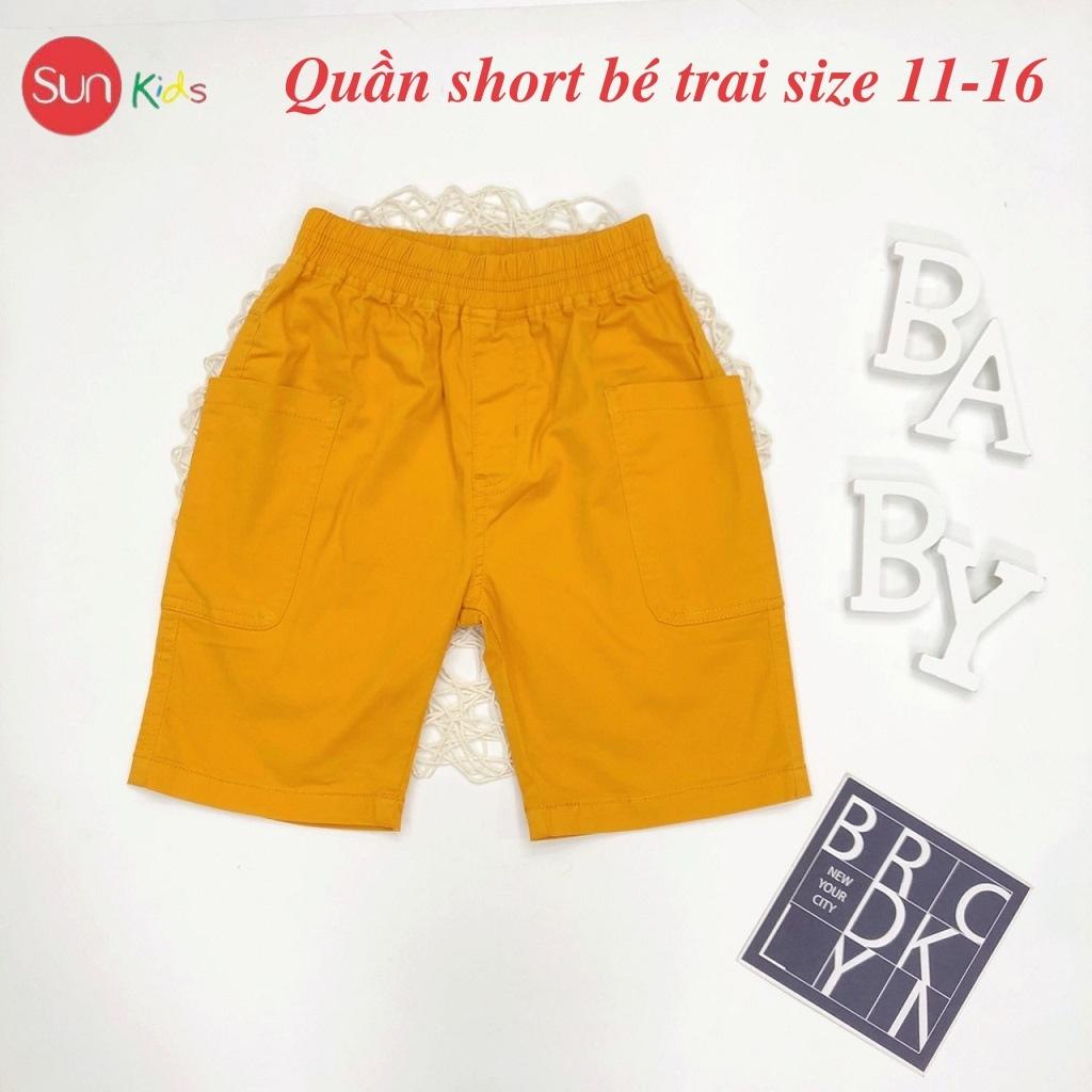 Quần short bé trai, quần sooc cho bé chất kaki mềm mát, nhiều màu, size 11-16 - SUNKIDS1