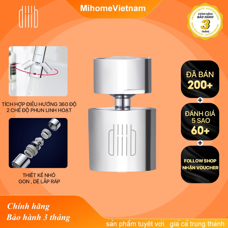 Đầu vòi nước tăng áp Xiaomi DiiiB DXSZ001-1