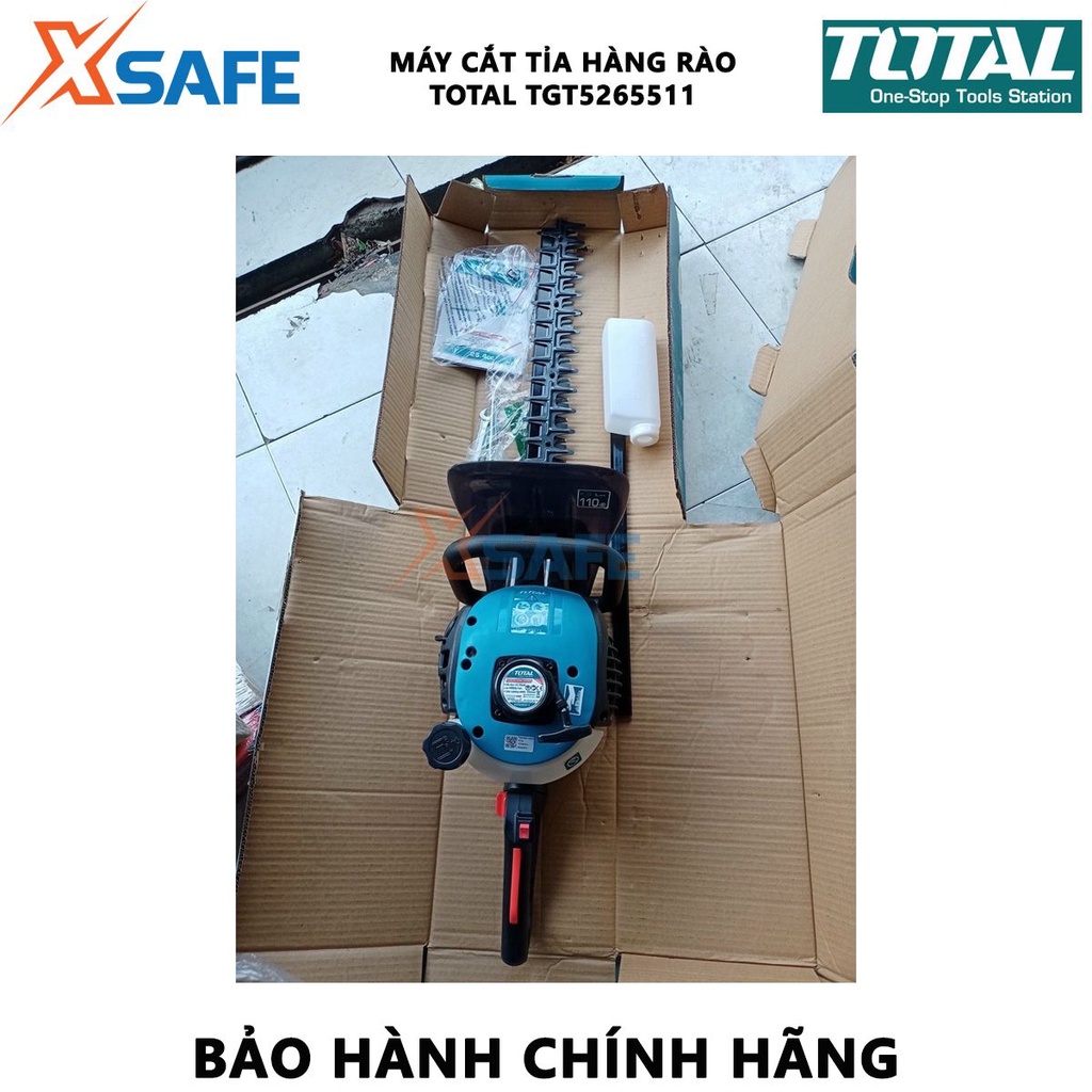 Máy cắt tỉa hàng rào TOTAL TGT5265511 0.75KW Máy tỉa dùng xăng động cơ 2 thì, dung tích bình xăng 550ml - [XSAFE]