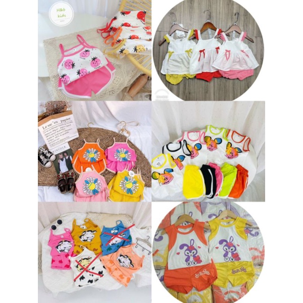 Combo 3 bộ 2 dây cho bé gái.