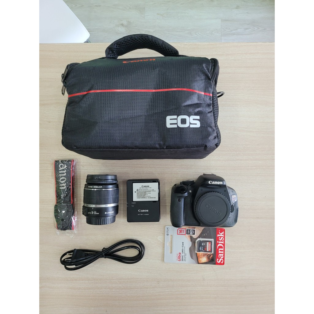 Máy ảnh Canon 600D (kiss x5 ) và lens 18 55IS F3.5-5.6