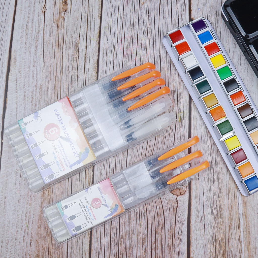 Bộ Bút Cọ Nước WaterBrush Set 3 Cây / Set 6 Cây
