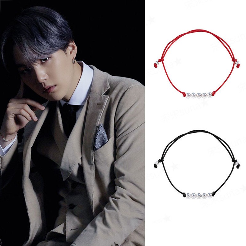 Vòng tay dây chỉ xỏ hạt phong cách nhóm nhạc BTS