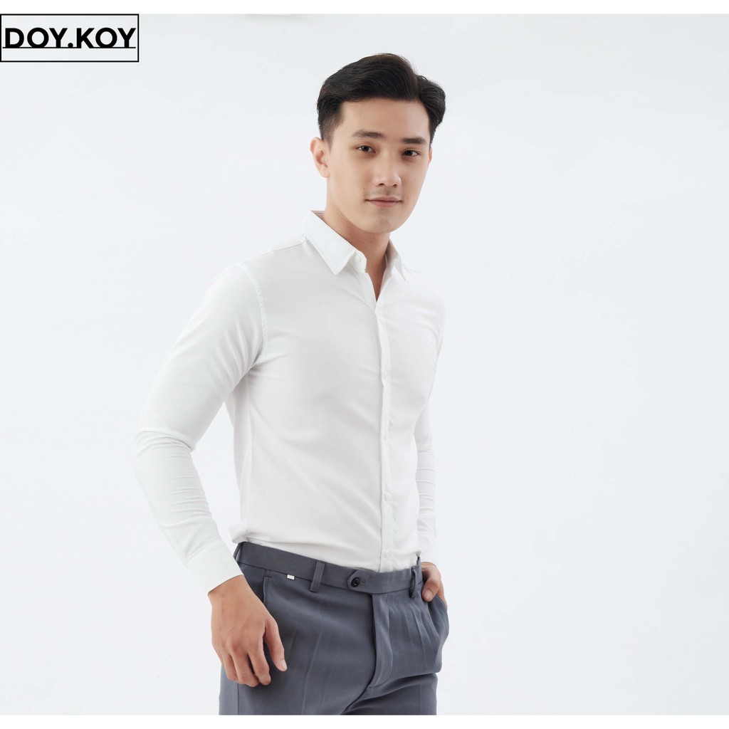[Mã FAMAYMA2 giảm 10K đơn 50K] Áo sơ mi nam cổ bẻ bền đẹp áo sơ mi nam công sở tay dài trắng đen xanh đỏ- DOY.KOY | BigBuy360 - bigbuy360.vn