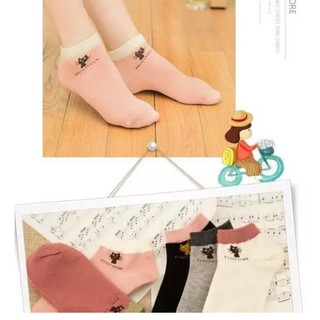 New korea- combo 10 đôi tất mèo cotton cổ ngắn