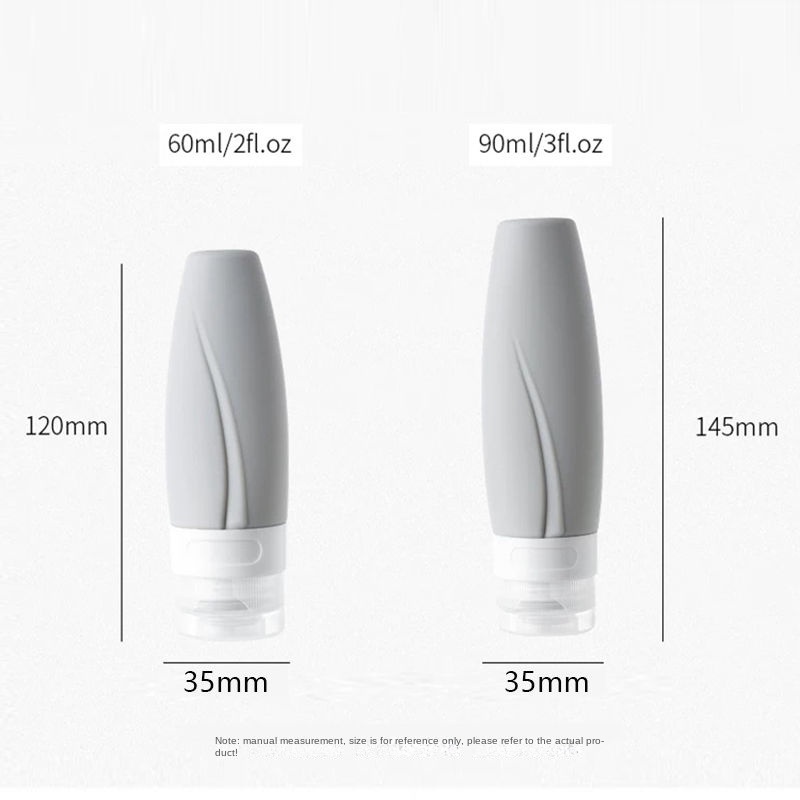 Set 2 / 3 Chai Nhựa Silicone Mềm Có Vòi Bóp Tiện Dụng Mang Theo Du Lịch