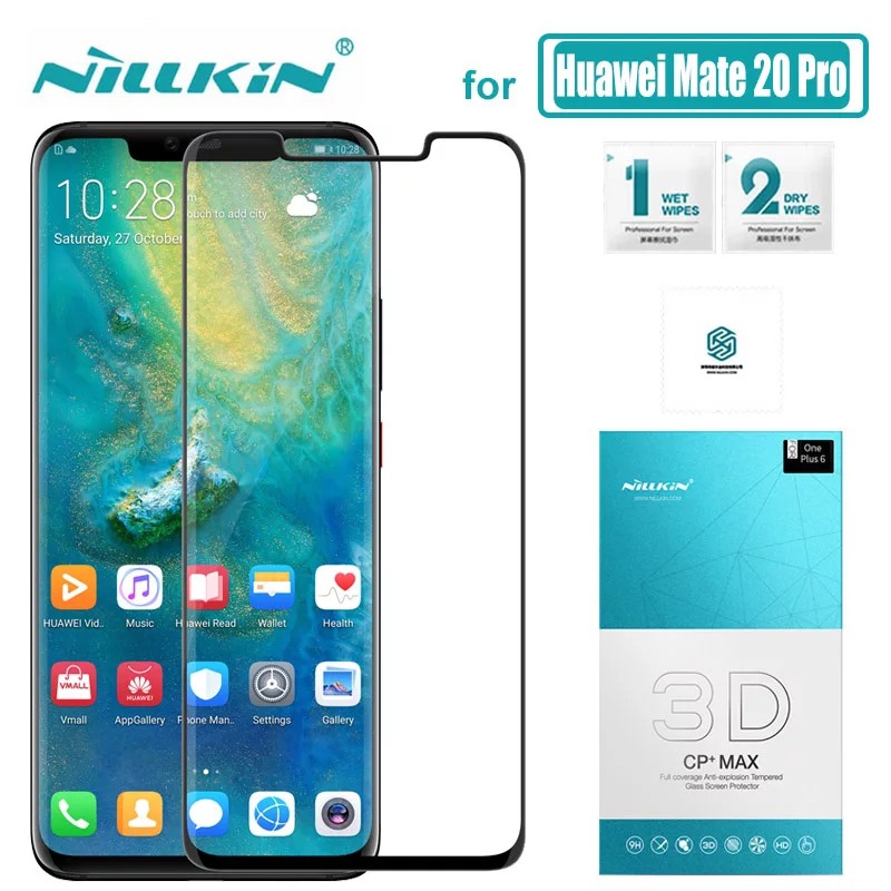 Dán cường lực Huawei P30 Pro Mate 20 Pro P30 Nillkin 3D CP+ Max 3D full màn hình đặc trị cho dòng má