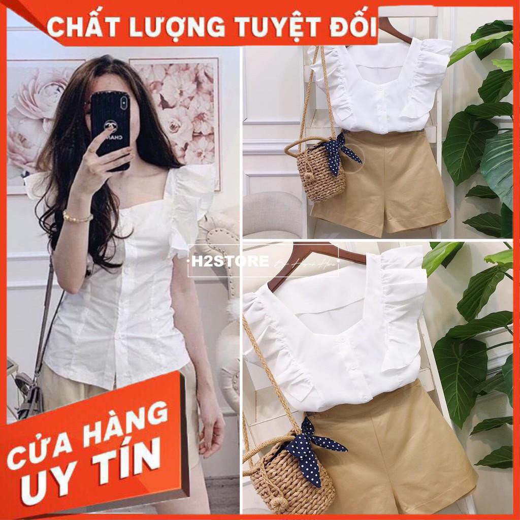 Sét Áo Sơ Mi Bèo + Quần Sooc Kaki Hàng Quảng Châu