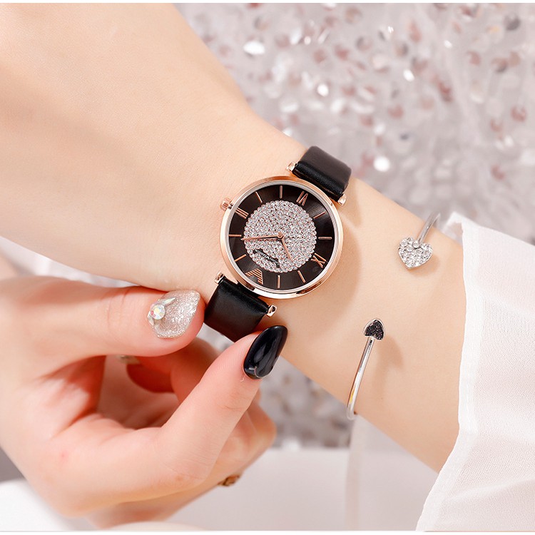 Đồng hồ nữ GOGOEY 6007 hàng chính hãng dây da mềm mỏng ôm tay