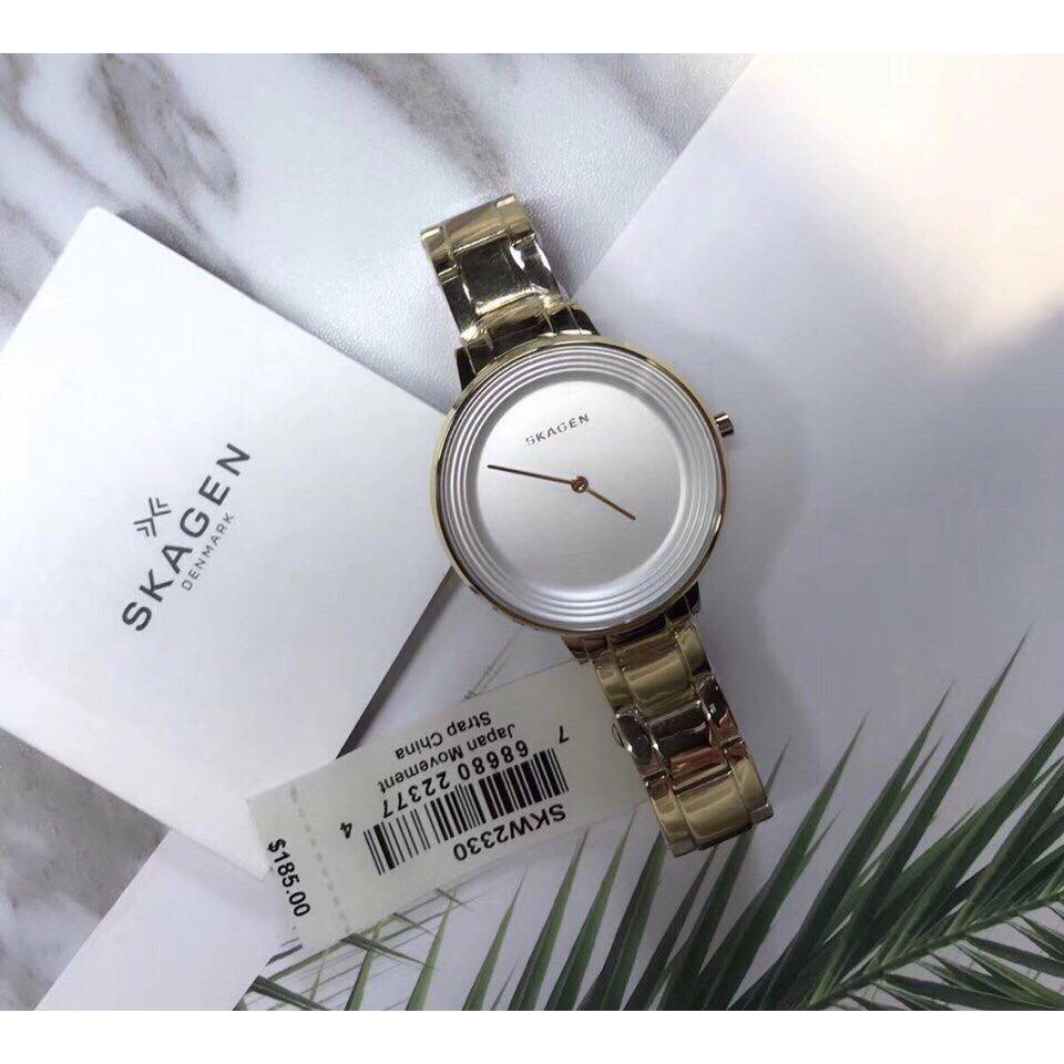 đồng hồ skagen nữ chính hãng size 36mm dây kim loại