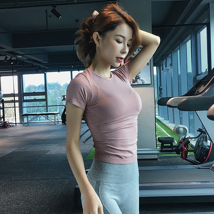 Áo Tập Gym Tập Yoga Thun Dệt AMI Co Giãn Thấm Hút Mồ Hôi Đồ Tập Thể Thao Rẻ Đẹp GYMSTORE 001