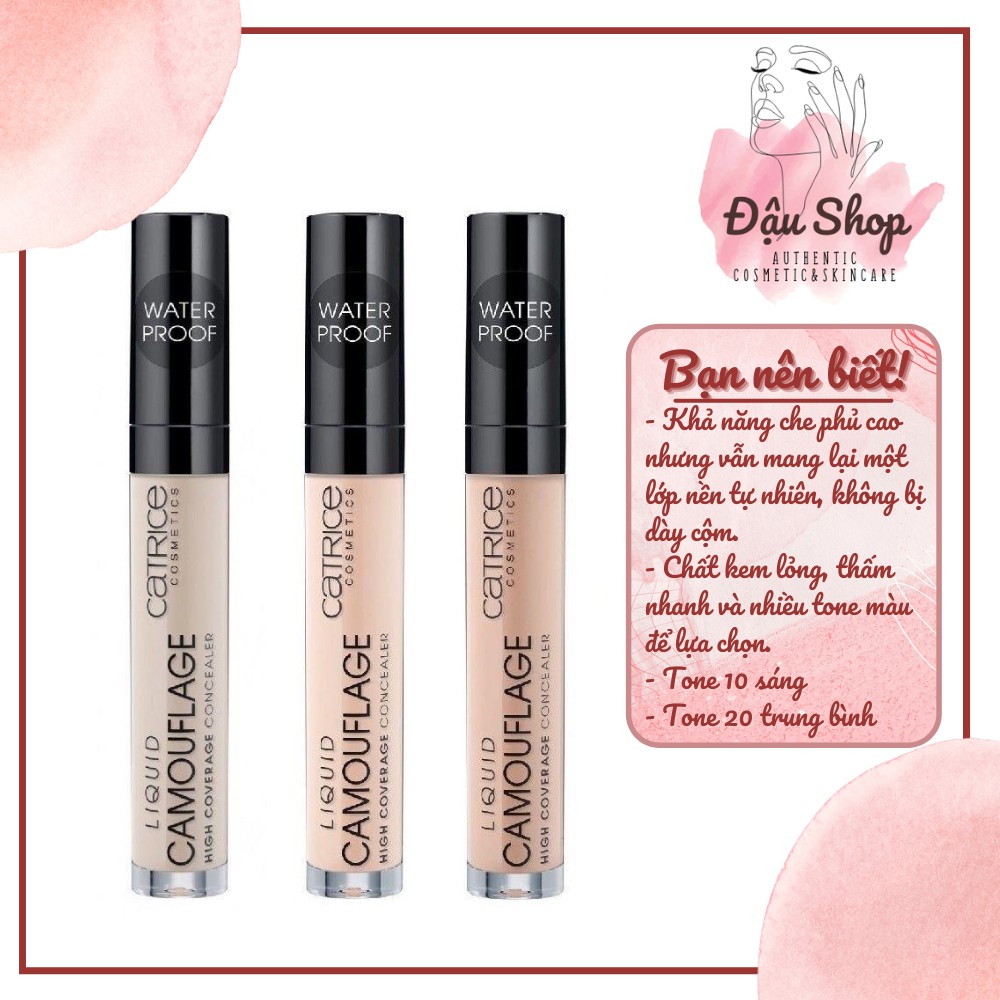 KEM CHE KHUYẾT ĐIỂM CATRICE LIQUID CAMOUFLAGE HIGH COVERAGE CONCEALER 5ml